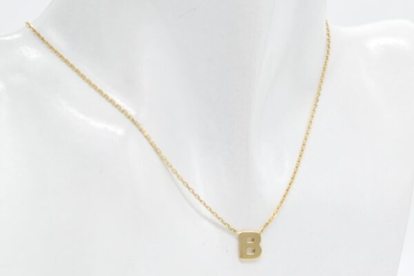 18K Letter B Centered Necklace