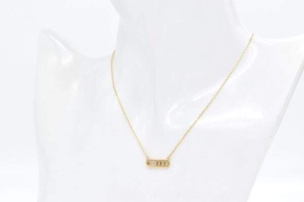 18K Mesika Necklace with CZ Stones - Image 2