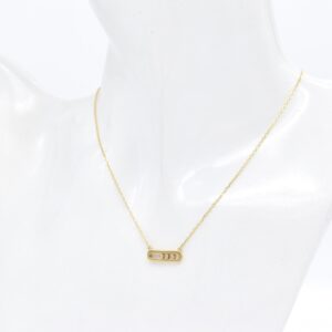 18K Mesika Necklace with CZ Stones