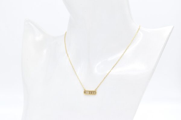 18K Mesika Necklace with CZ Stones