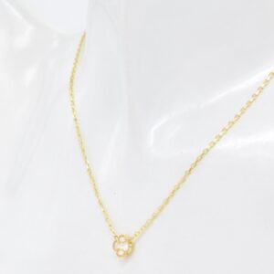 18K Centered MOP Clover Necklace 7mm