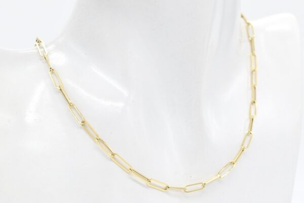18K Paperclip Chain Necklace - Image 2