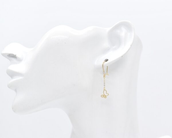 18K Butterfly Dangling Earrings
