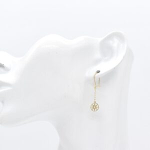 18K Sun Dangling Earrings