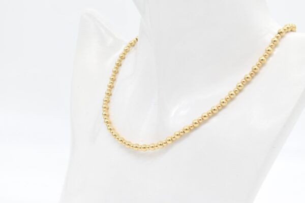 18K Two-Sized Beads Necklace - Image 2