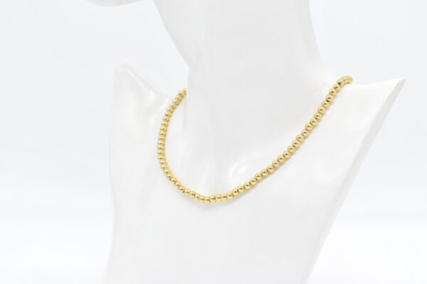 18K Two-Sized Beads Necklace - Image 3