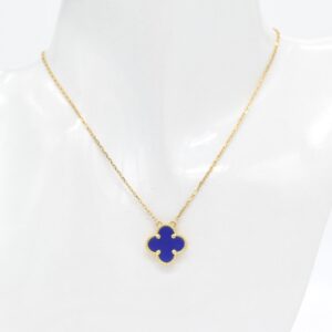 18K Blue Clover Necklace