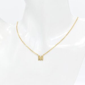 18K M Centered Necklace