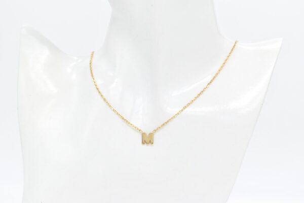 18K M Centered Necklace