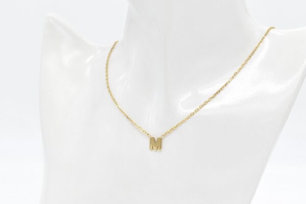 18K M Centered Necklace - Image 2