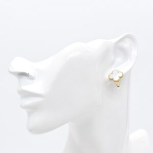 18K Clover Clip Earrings
