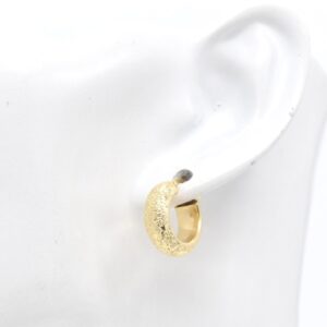 18k Glittery Hoop Earrings