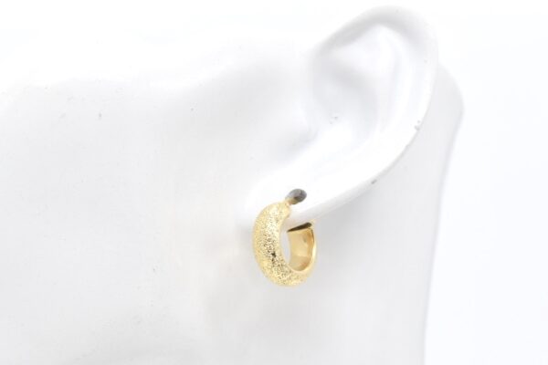 18k Glittery Hoop Earrings
