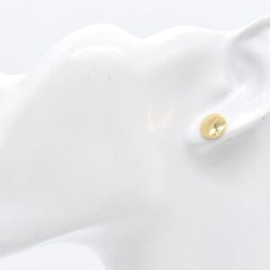 18K Button Stud Earrings