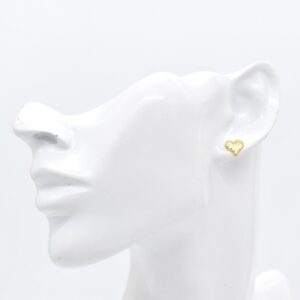 18K Heart Stud Earrings