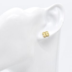 18K 10 mm Clover Earrings