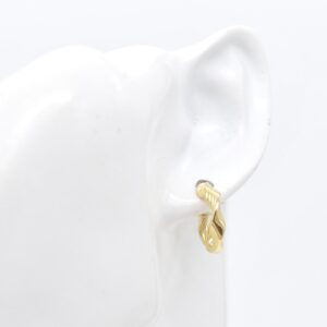 18K Twirl Hoop Earrings