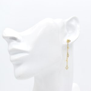 18K Dangling Clover Earrings