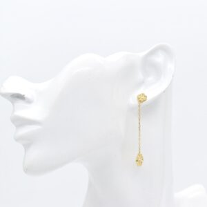 18K Clover Dangling Earrings