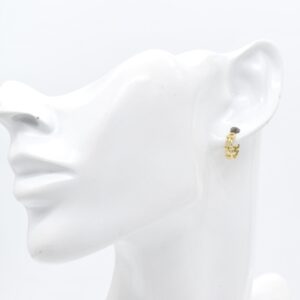 18K Hardware Huggie Earrings
