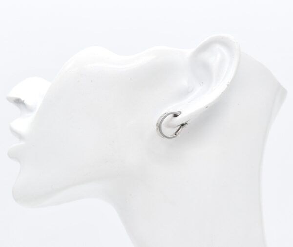 18K WG Love Clip Earrings - Image 3
