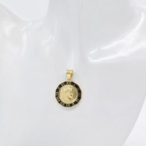 18K Yellow Gold Black Queen Elizabeth Pendant — Small / Medium / Large