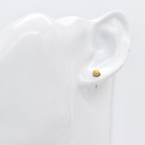 18K Yellow Gold Pixie Dust Ball Screw Earrings — 4 mm