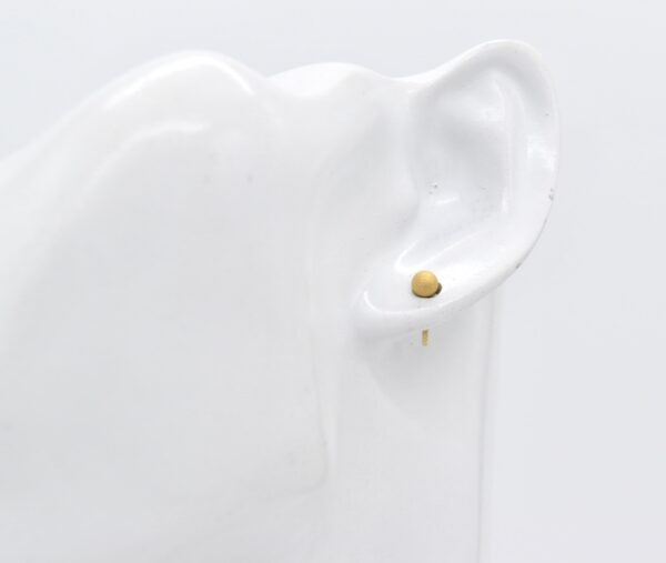 18K Yellow Gold Pixie Dust Ball Screw Earrings — 4 mm