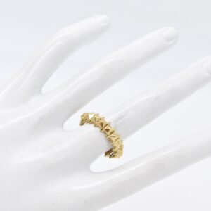 18K Yellow Gold Clash Ring — Size 7.5