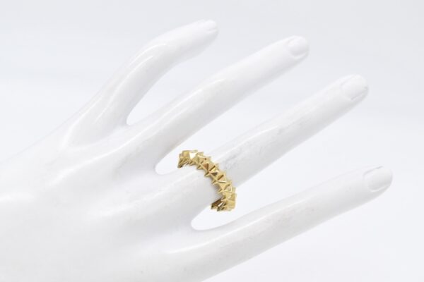 18K Yellow Gold Clash Ring — Size 7.5