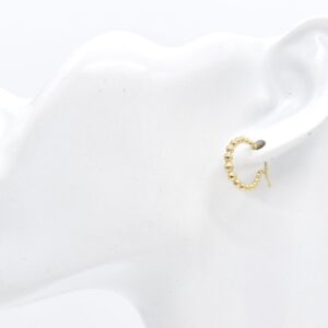 18K Yellow Gold Bubble Hoop Earrings — 19 mm