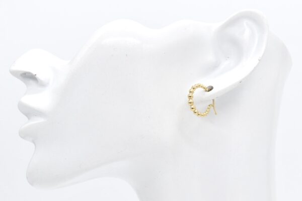 18K Yellow Gold Bubble Hoop Earrings — 19 mm