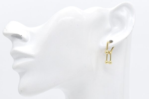 18K Yellow Gold Hardware Earrings — 2.47 g