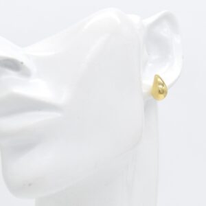 18K Yellow Gold Teardrop Earrings — 14 mm