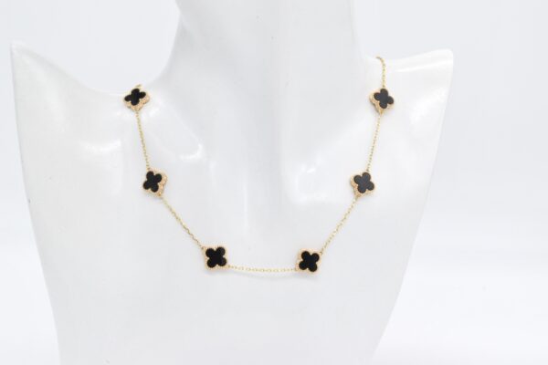 18K BLACK 10 CLOVER VCA NECKLACE