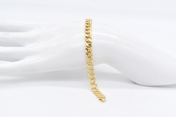 18K Yellow Gold Chunky Curb Bracelet — 8 inches - Image 2