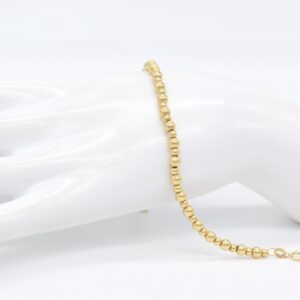 18K Yellow Gold Two-Size Bead Bracelet — 7–8.25 inches