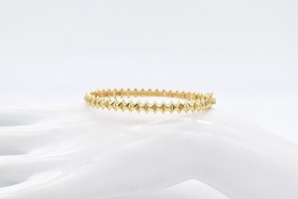 18K Yellow Gold Clash Bangle — 17 cm - Image 3