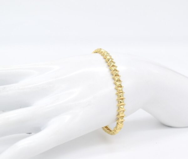 18K Yellow Gold Clash Bangle — 17 cm - Image 2