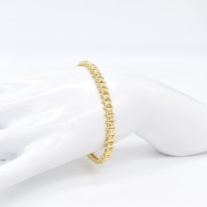 18K Yellow Gold Clash Bangle — 17 cm