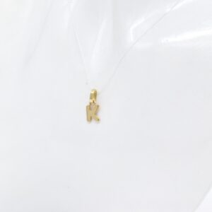 18K Yellow Gold "K" Pendant — 8 x 10 mm
