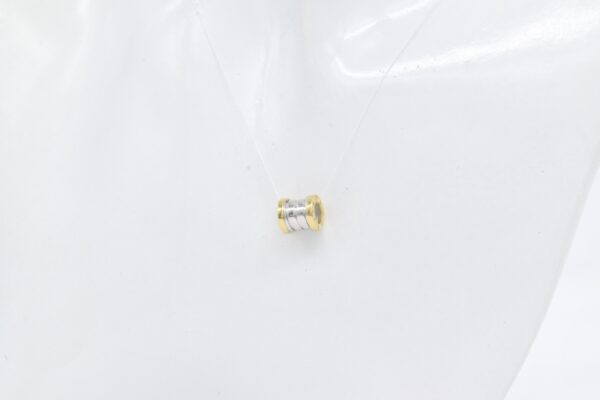 18K Two‑Tone B‑Zero Pendant — 9 x 10 mm