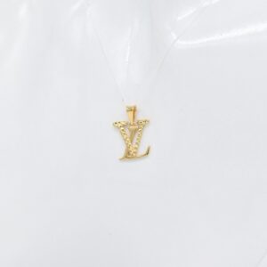 18K Yellow Gold Diacut VL Pendant — 13 mm