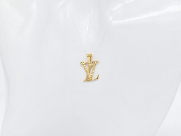 18K Yellow Gold Diacut VL Pendant — 13 mm