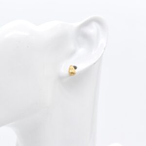 18K Extra Small Pixie Dust Designed Teardrop Earrings