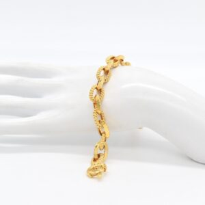 21K Oval Link Bracelet