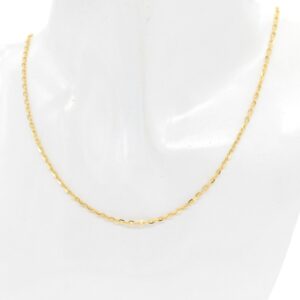 21K Cable Link Chain Necklace 17.75"