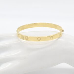 18K One Side Screw Love Bangle