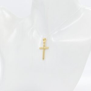 18K Plain Cross Pendant