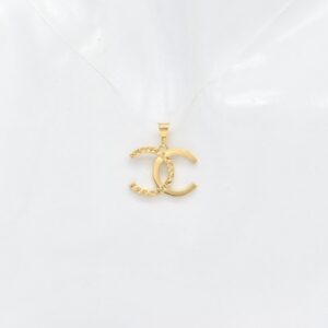 18K Diacut Double C Pendant
